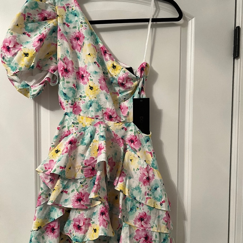 NWT floral one shoulder dress